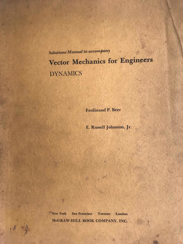 Libro Vector Mechanics For Engineers Dynamics