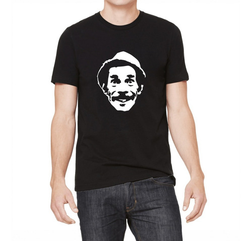 Remera Negra Don Ramon Chavo Hombre Mujer Algodón Peinado