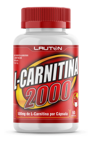  L-carnitina Pura 500mg Vegano 60 Caps Lauton Nutrition