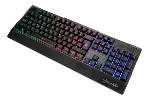 Teclado Gamer Rgb Marvo Scorpion K606 Antighosting- Tecnobox Color Del Teclado Black
