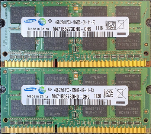 Memoria Ram Laptop 4gb Ddr3 Pc3-10600 1333mhz (2rx8)