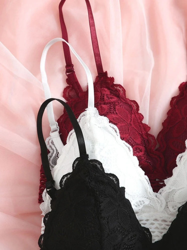 Set Conjuntos De Bralette + Panty Lenceria Shein