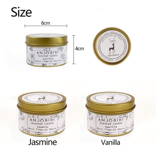 Vela Perfumada De Jazmín Vainilla Para Mujer (paquete De 2)