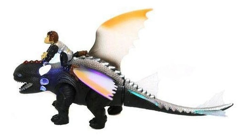 Brinquedo Dragão Fúria Noite Banguela Soluço Grande Luz Som