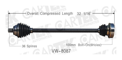 Flecha Delantera Derecha Rabbit 2006-2007 Completa Ck