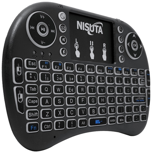 Teclado Inalambrico Smart Tv Nisuta Wireless Con Touch Pad
