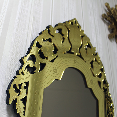 Imagem 4 de 8 de Quadro Espelho Veneziano Decorativo Sala 100x200 - 38.85