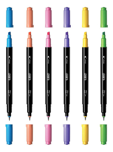 Plumones Bic Intensity Punta Pincel Con 5 Pzas