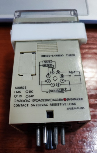 Rele Temporizador 0.1s A 99h Dh48s-s 24v-240vac/dc