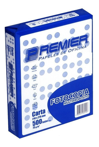 Resma Papel Tipo Carta Premier - 500 Hojas - 75gr/m2