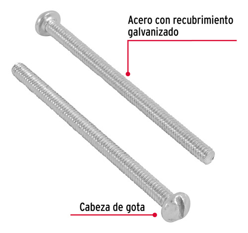 Tornillo Tipo Estufa 1/8 X 2´ Redondo Madera 250pz 44605