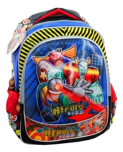 Mochila De Costas Heroes Azul P/meninos Vozz M2654m