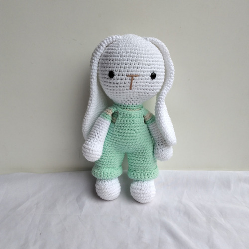 Conejos Orejas Largas Bebe Amigurumi Tejido Crochet Beige