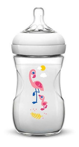 Biberón Nat Philips Avent Flamingo Scf627/21 260ml/9oz 1m+