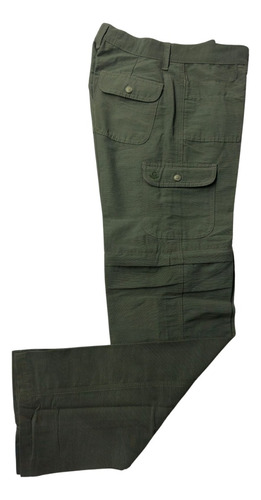 Pantalon Cargo Desmontable Dama Trekking - Gaucho Verde Musgo 42