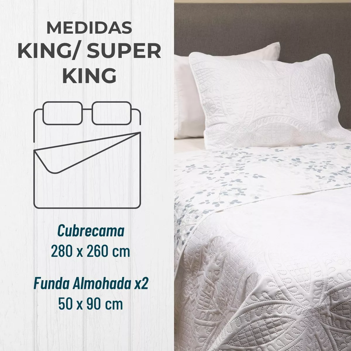 Segunda imagen para búsqueda de cubrecamas king