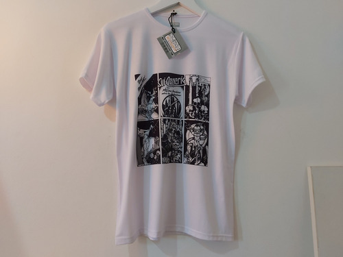 Remera Modal Unisex Sui Generis Instituciones Charly Blanca