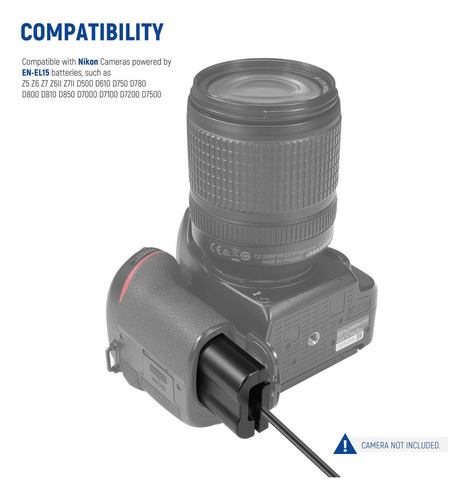 . Neewer En-el15 Batería Ficticia Adaptador Corriente P/