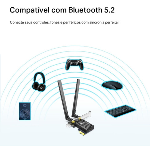 Placa De Rede Tp-link Archer Tx20e Wi-fi 6 E Bluetooth