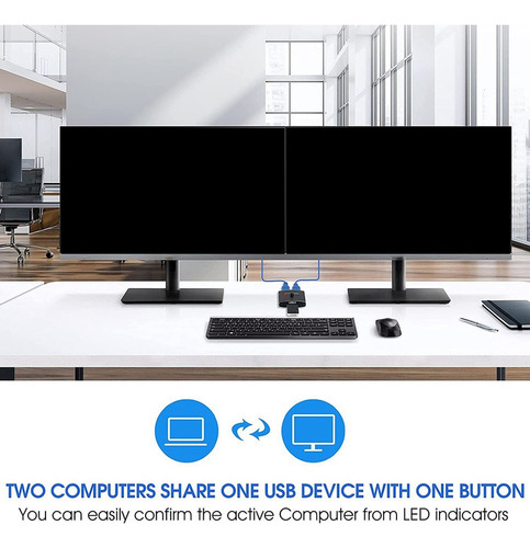 . Switch Switch Usb 3.0 Kvm Switch 5gbps 2 En 1 Salida U