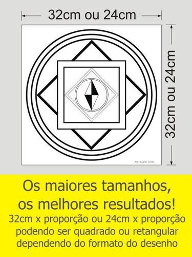 Gráfico Radiestesia 24x24cm C/2mm R10 - Cruz Cósmica