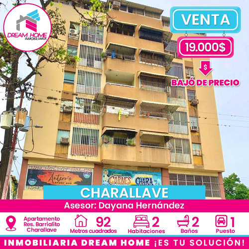  Apartamento En Venta  Residencias Barrialito Charallave