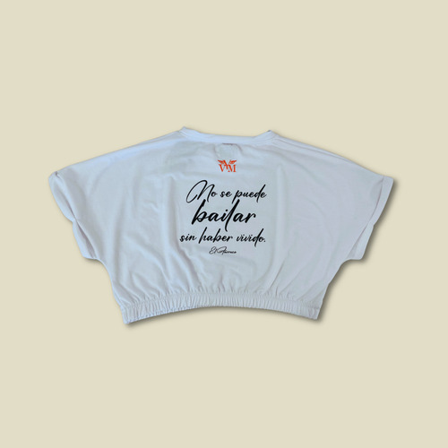 Sudadera Croptop Baile Flamenco Manga Corta Oversize Vym Dam