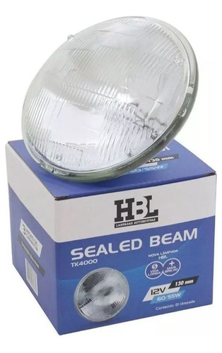 Farol Sealed Beam Pequeno 12v 60/55w 130mm