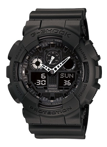 Relógio masculino Casio Ga-100-1a1 G-shock Mesh Color Black Bezel Color Black Background Color Black