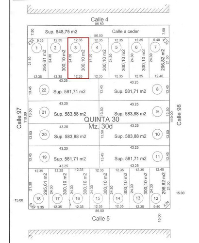 Imagen 16 de 16 de Terreno En Venta En La Plata | 4 E/ 97 Y 98 (lote 3) 300,10 Mts