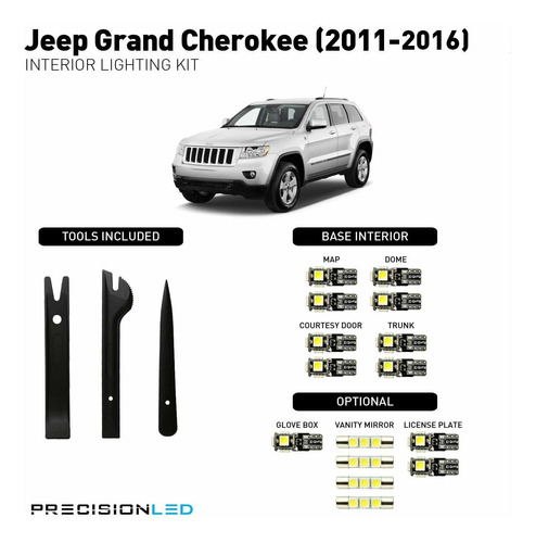 Kit Iluminacion Led Para Jeep Grand Cherokee Luz Placa