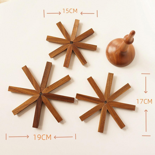Salvamanteles De Cocina, Salvamanteles De Madera De Negro,