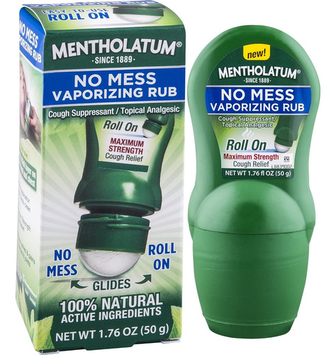Roll On Vaporizing Rub Mentholatum 50g Menta Para Respirar