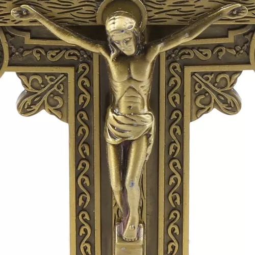 Figuras de Reliquias de Iglesia Crucifijo, Soporte, Crucifijo de Pared  Decoración de Del Hogar, Paredes , De bronce Macarena Crucifijo Cruz de  pared