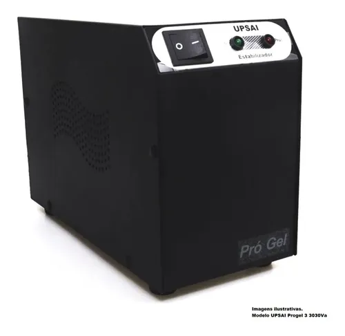 Estabilizador Upsai 3KVA 3030VA 220V Preto Smart Motor Proteção Energia