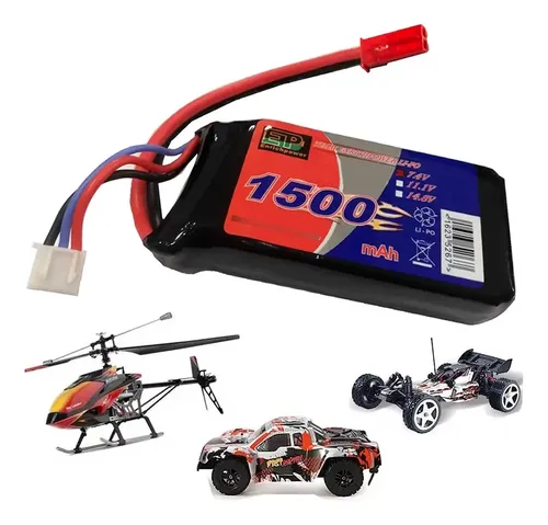 BTOSEP Batterie au lithium de voiture RC longue durée légère haute vitesse 1500 mAh pour jouets télécommandés FT009 V913 L969 K959