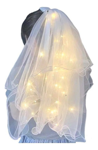 Velo De Novia Luces Led Despedida Soltera Bride To Be Party