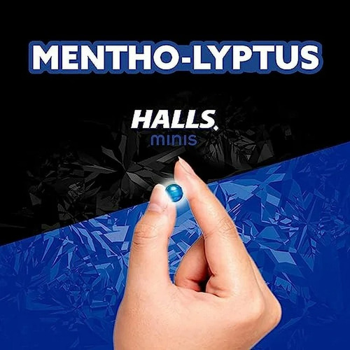 Halls Minis 24 Pastillas Menthol Sin Azucar Para La Tos