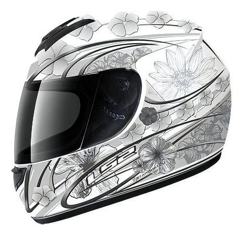 Casco para moto integral LS2 FF350 FF350 black y gloss white stardust ii talle L