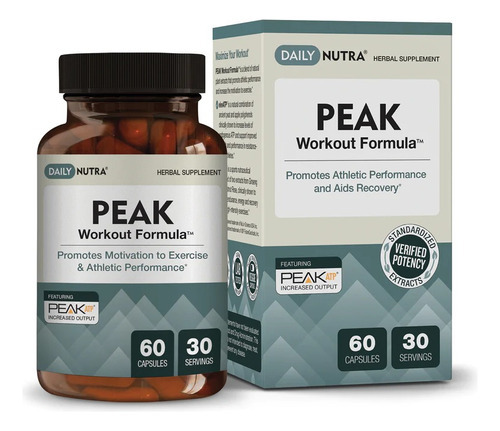 Daily Nutra Peak Workout Formula 60 Capsulas Sabor Sin Sabor