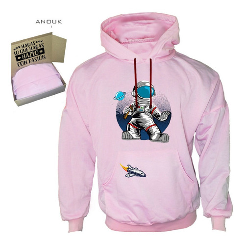 Imagen 6 de 10 de Buzo Hoodie Personalizado Saco Astronauta Art Unisex Algodón