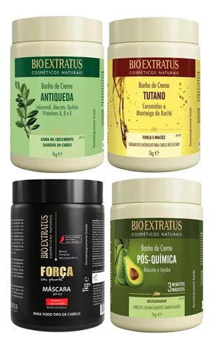 Kit Jaborandi + Tutano + Força Com Pimenta + Pós Química