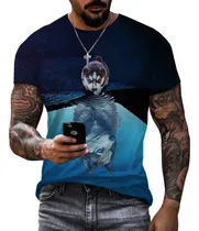 Comprar Mc Playera 3d Estampada Perros Y Lobos Verano 2023