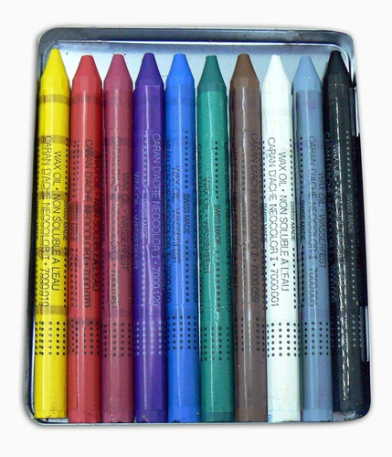 Crayones Caran Dache Neocolor I  X 10 Colores