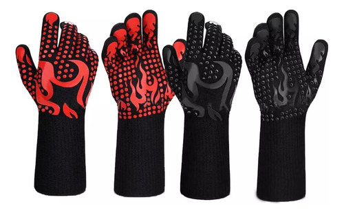 4 Guantes De Barbacoa Cocina Horno Hornear Resistentes Calo Heaimo