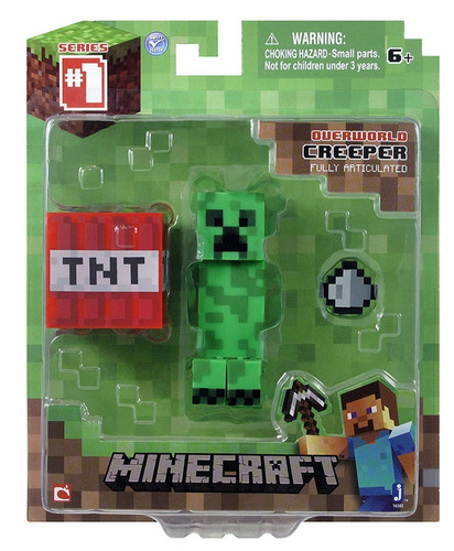 Minecraft Overworld Creeper Accesorios Colección Articulado