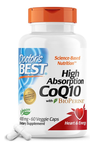 Coq10 De Alta Absorción 400 Mg Doctor's Best 60 Cápsulas