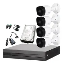 Comprar Kit Dahua KITXVR1B04-I1MP CCTV DVR 4 canales BNC 4 Cámaras 1 MP 720p 500 Gb Baluns Color Blanco