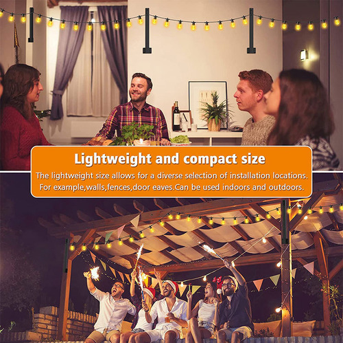 Pólos De Luz De Corda: Pátio Externo Com Poste De Metal
