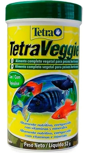 Ração Tetra Veggie Spirulina Flakes 52g